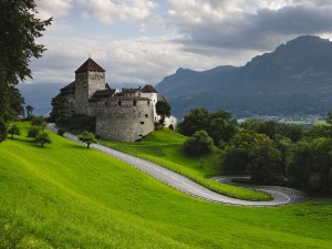 Zamek Księcia Liechtensteinu w Vaduz.
