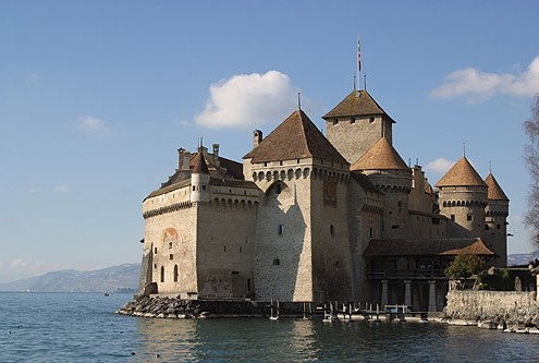 Chillon Castle on Lake Geneva.