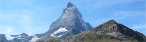 Blick von Zermatt auf das Matterhorn.
